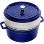 STAUB COCOTTE BLU CON VAPORIERA 26 CM