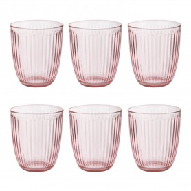 BORMIOLI SET 6BICCHIERI ACQUA LILAC ROSE