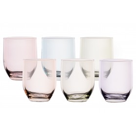 SET 6 BICCHIERI RETRÒ COLORATI 360CC