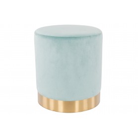 POUF IN VELLUTO TIFFANY CON BASE ORO