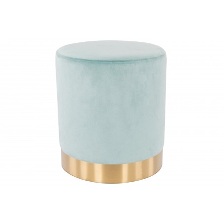 POUF IN VELLUTO TIFFANY CON BASE ORO