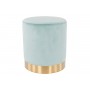 POUF IN VELLUTO TIFFANY CON BASE ORO