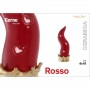 CORNO ROSSO/ORO C/LED PICCOLO 18 CM