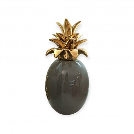 ANANAS DECORATIVO GRIGIO LUCIDO H27CM