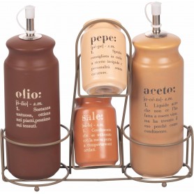 VDE SET MÈNAGE CHOCO CON STAND IN METALL