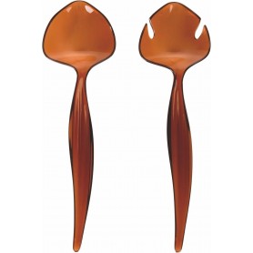 VDE SET POSATE INSALATA PLASTICA AMBRA