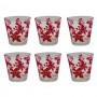 SET 6 BICCHIERI ACQUA PUNGITOPO ROSSO