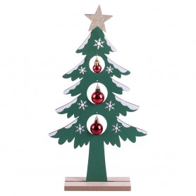 NATALE CHIC ALBERO IN LEGNO H 41CM