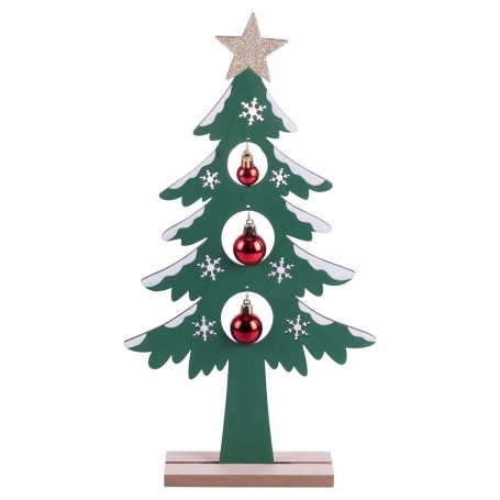 NATALE CHIC ALBERO IN LEGNO H 41CM