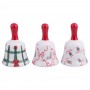 CAMPANELLA CERAMICA NATALE CON I FIOCCHI