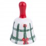 CAMPANELLA CERAMICA NATALE CON I FIOCCHI