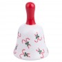 CAMPANELLA CERAMICA NATALE CON I FIOCCHI