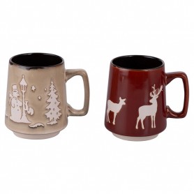 MUG 480ML WINTER VILLAGE COLORE CASUALE