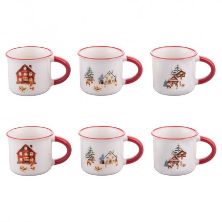 SET 6 TAZZINE 90ML COLL. WINTER VILLAGE