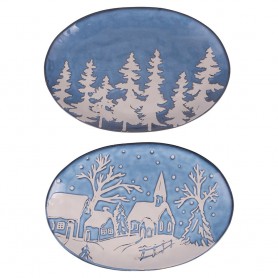 PIATTO DA PORTATA 32,5*22CM DEC. CASUALE