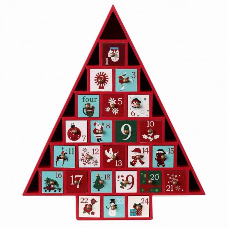 CALENDARIO DELL'AVVENTO IN LEGNO H38CM