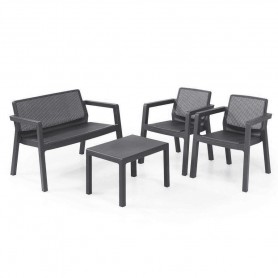 SALOTTO EMILY GRAPHITE CON CUSCINI