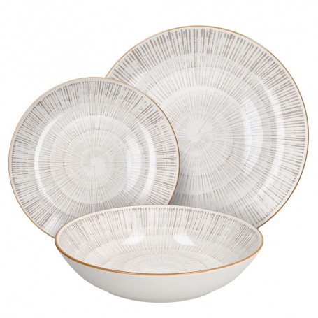 SERVIZIO DI PIATTI 18PZ VIRTUO BEIGE