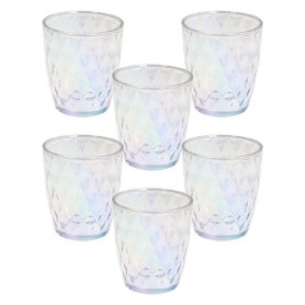 SET 6 BICCHIERI IRIDESCENTI JENNY OPAL