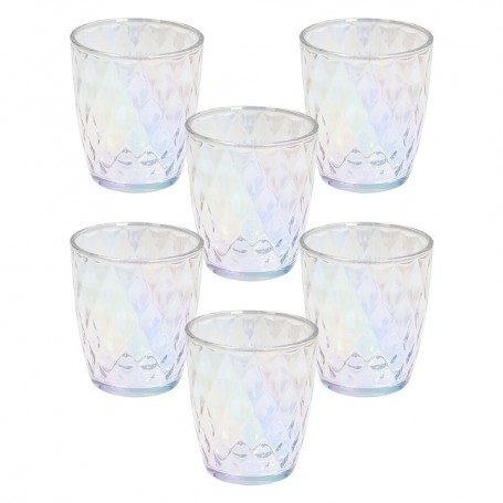 SET 6 BICCHIERI IRIDESCENTI JENNY OPAL