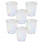 SET 6 BICCHIERI IRIDESCENTI JENNY OPAL