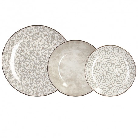 SERVIZIO DI PIATTI 18PZ HABANA BEIGE