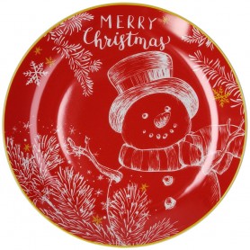 PIATTO PANETTONE 31 CM SNOWMAN