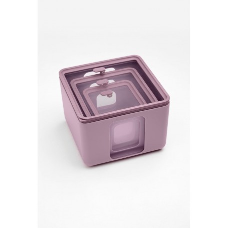 SET 3CONTENITORI ERMETICI PEEK BOX MAUVE