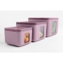 SET 3CONTENITORI ERMETICI PEEK BOX MAUVE