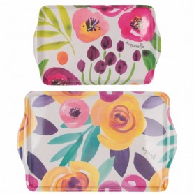 SET 2 VASSOI IN MELAMMINA ACQUERELLO