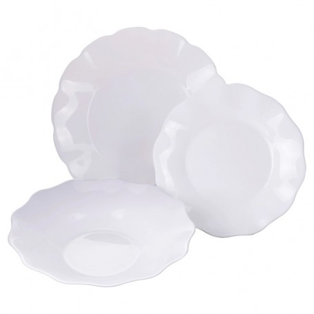 SERVIZIO PIATTI 18 PZ OPALINO SMERLATO